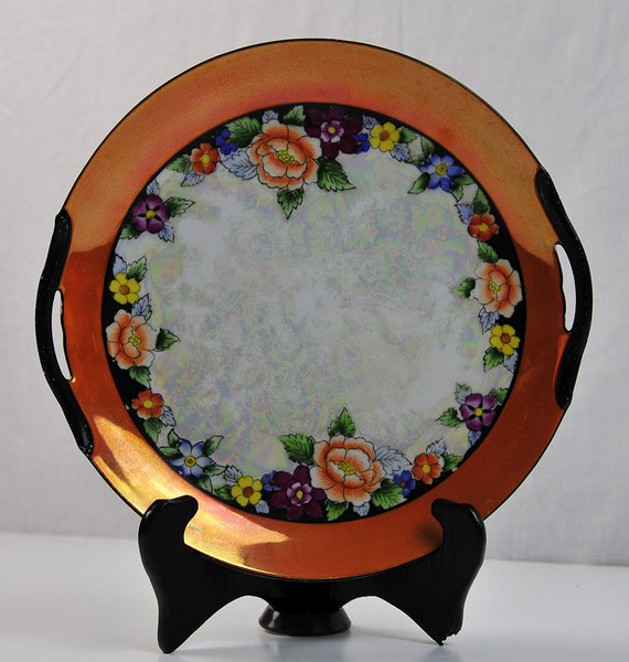 Noritake Plate Lustreware Art Deco Cake Serving by ...