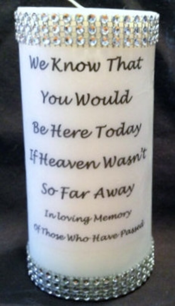 Items similar to Memory Candle, Rememberance Candle