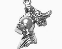 Sterling Knight Charm, Knight Mascot Charm, Renaissance Jewelry, School Mascot Charms