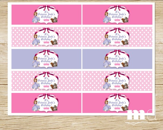 Items similar to Sofia the First Princess Birthday NAPKIN RINGS, Custom Disney Sofia the First ...