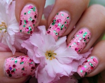 Cherry Blossom Hand made custom nail polish