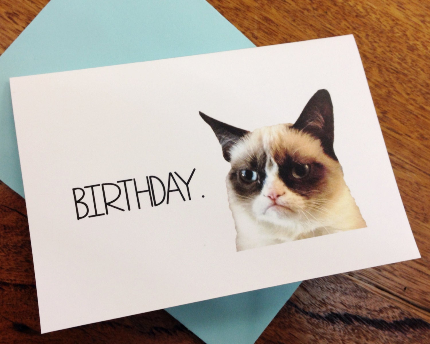 Grumpy Cat Birthday Card by BicycleLane on Etsy