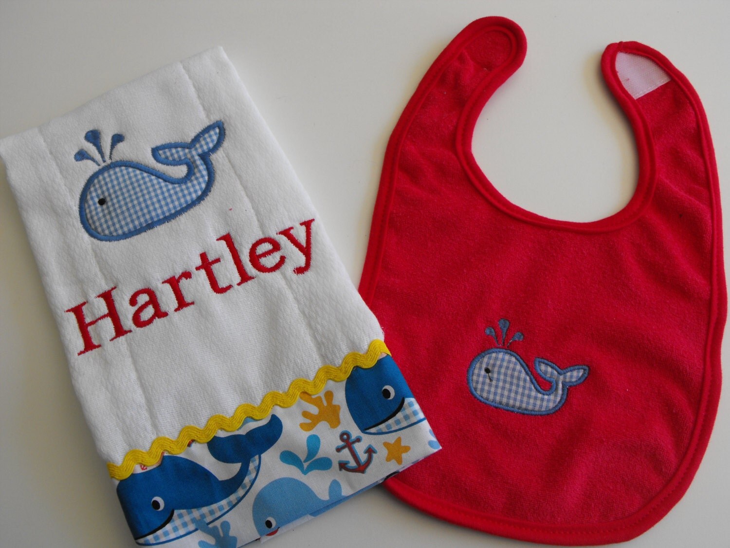 Burp Cloth set bib personalized bib set personalized burp