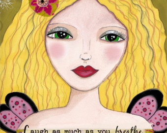 Inspirational Art Print, Whimsical Fairy Art, Inspiring Quote Art