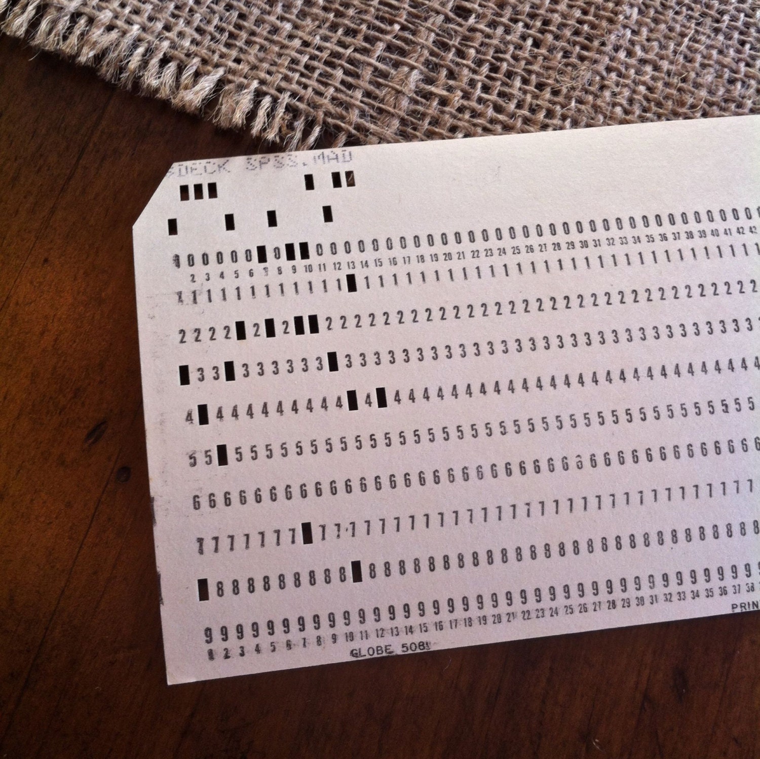 Computer Punch Cards Vintage Paper Ephemera by theBirdandtheBeard