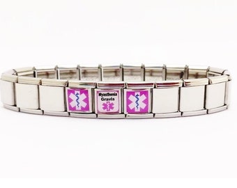 Myasthenia Gravis Medical Alert Bracelet (Purple13mm) Myasthenia Gravis Medical Alert Bracelet (Purple13mm)