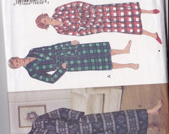 Butterick 3572 Vintage Pattern Womens Robe In 2 Lengths Size Large and Extra Large UNCUT