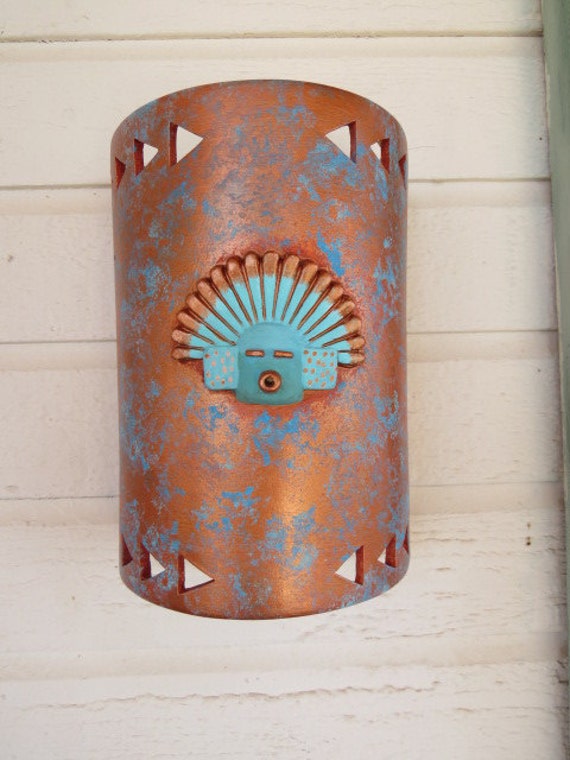 Indoor Wall sconce 3D kachina mask Made in the USA wall
