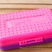 Vintage 90s Spacemaker Pencil Box in Pink and Purple / Made in the USA