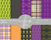 80% OFF SALE Halloween digital papers scrapbook set - PGPSPK553 Il_170x135