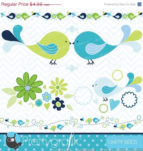 80% OFF SALE bird tweets clipart commercial use, vector graphics, digital clip art, digital images - CL425 Il_570xn