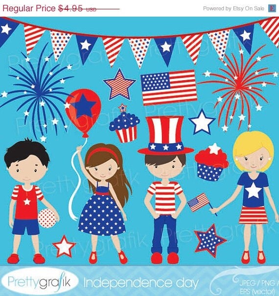 60% OFF SALE independence day clipart commercial use, vector graphics, digital clip art, digital images - CL536 Il_570xn