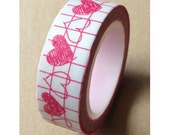 Valentines Washi Tape, Heart Washi Tape--Pink Chevron Washi Tape,Polka Dot Washi Tape, Stripe Washi Tape, Pattern Washi Tape, Japanese tape Il_170x135