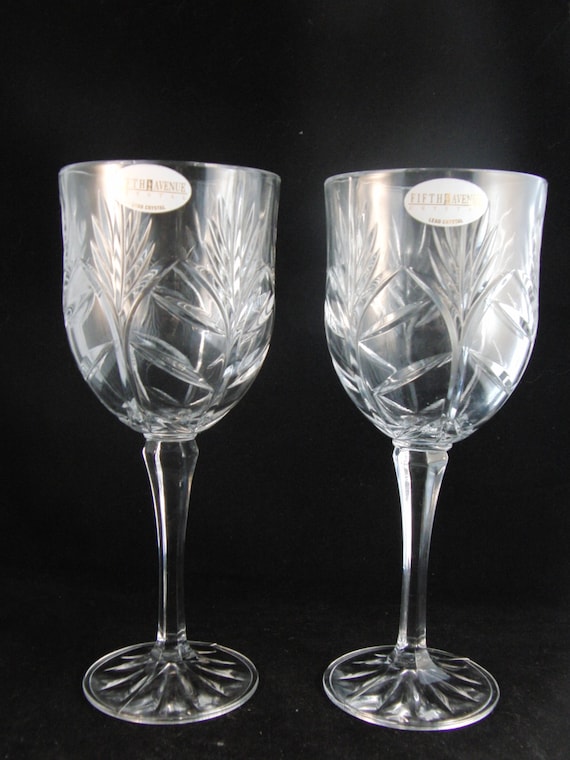 Genuine lead crystal wine glasses by Fifth Avenue Crystal 2