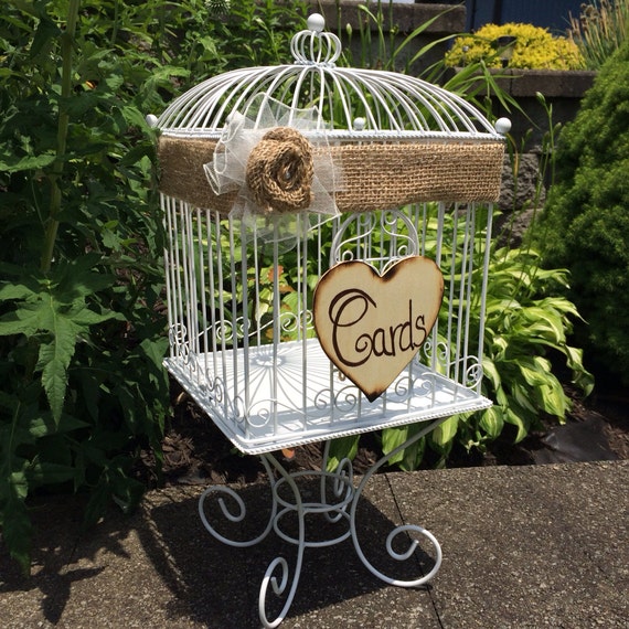 NEW Large Bird Cage W/Stand Card Holder by FromTheCoast2TheCity