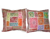 Cushion Cover Indian Handmade Patchwork Throw Pillow Shams