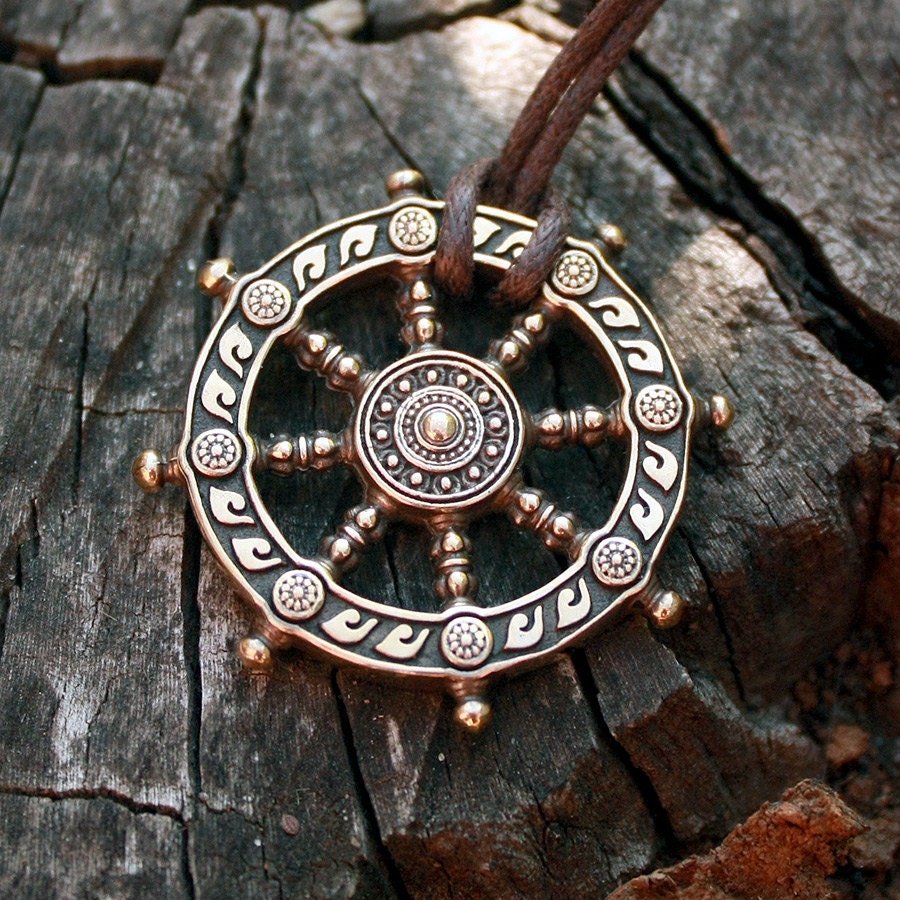 buddhist wheel of life necklace