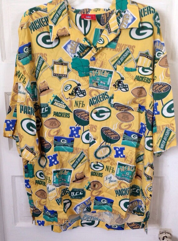 packers hawaiian shirt flamingo