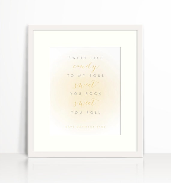 DMB Crash Into Me Lyrical Word Art 8x10 by saltyanchordsgn