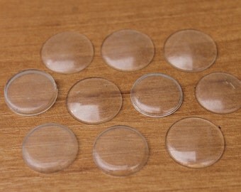 set of 10 (0.7 ") vintage steampunk replacement crystals for watches (plastic) ... watch glasses ... Altered Art ... Steampunk supplies
