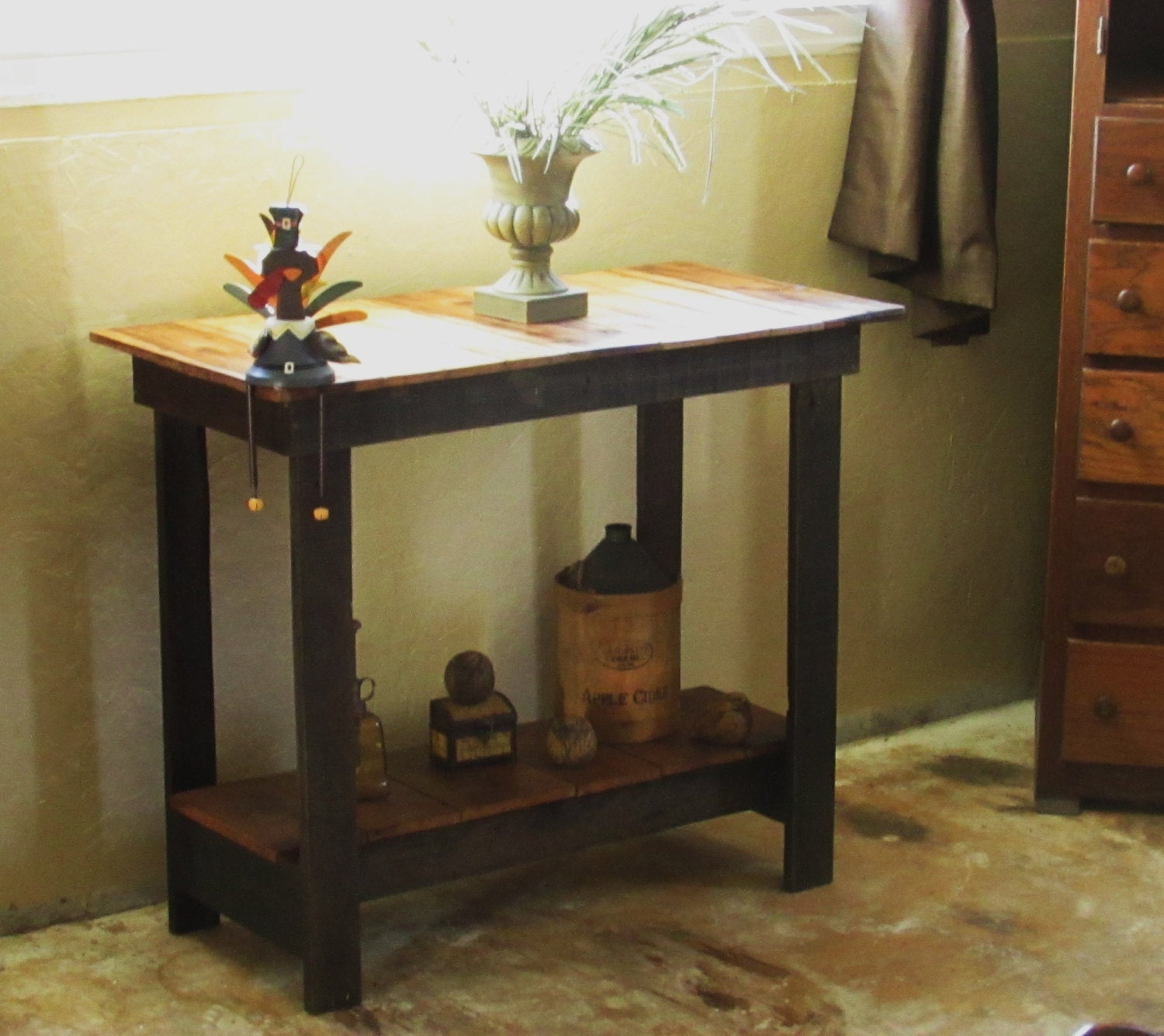 Rustic Sofa Table Solid Wood Table Rustic Furniture Rustic