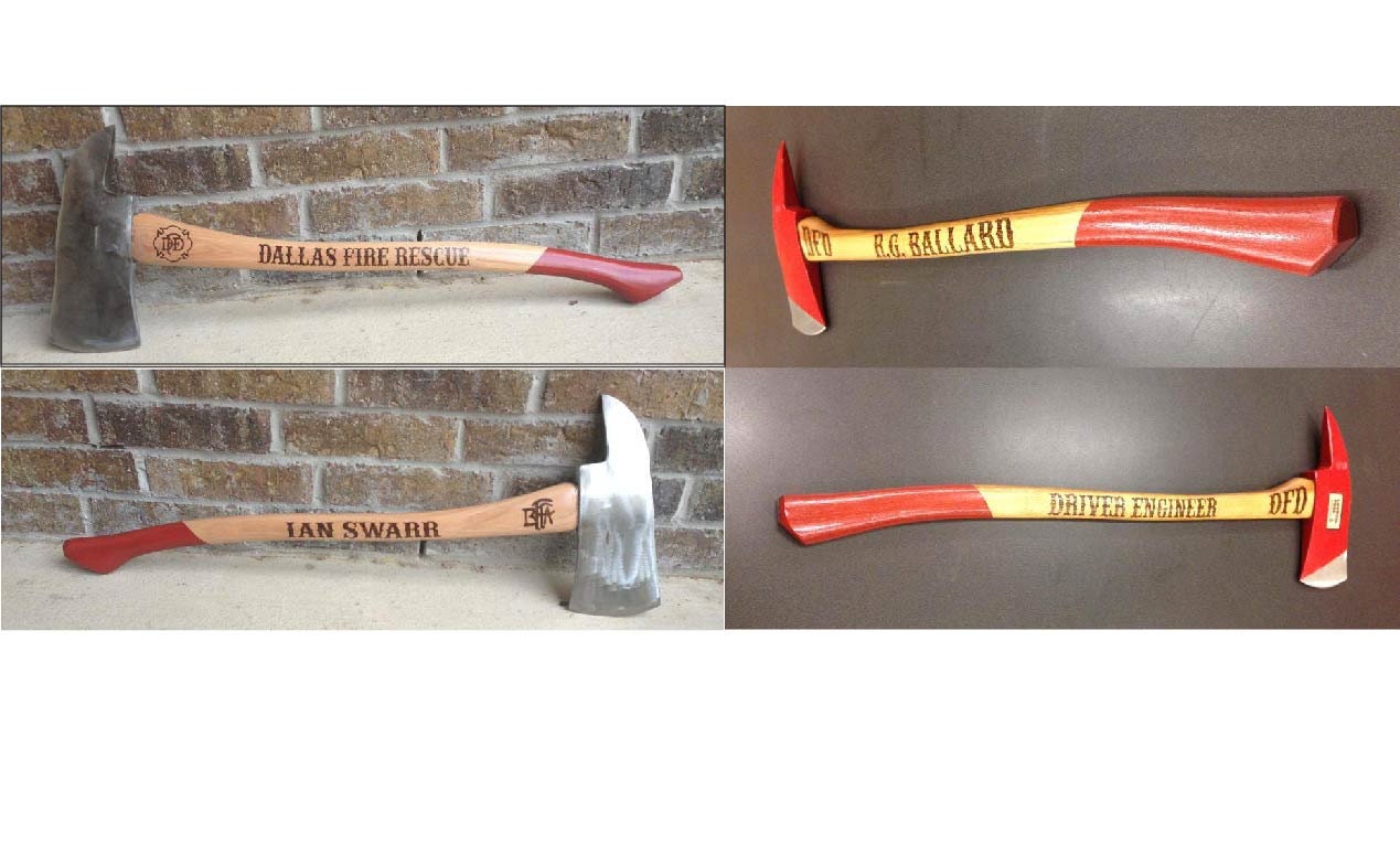 Fire Axe Handle Custom Made Wood Burned Hickory