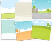 Season Landscapes Papers Pack 12 x 12 and 11 x 8.5 inches / Scenery Paper Pack 12 x 12 and 11 x 8.5 inches for Personal and Commercial Use Il_170x135