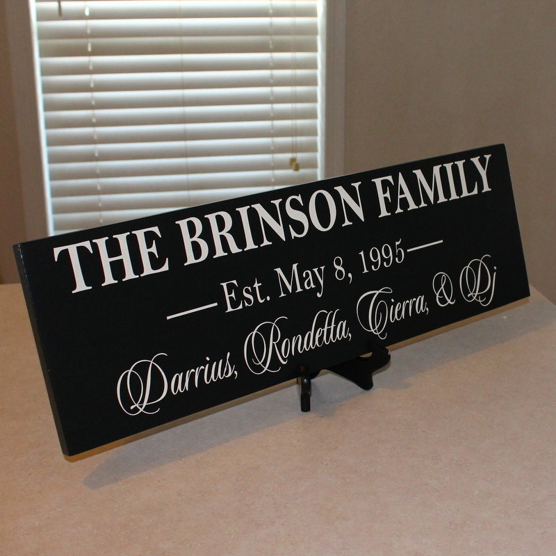 Last Name Signs Wood Family Established Sign by ItsASignAndDesigns