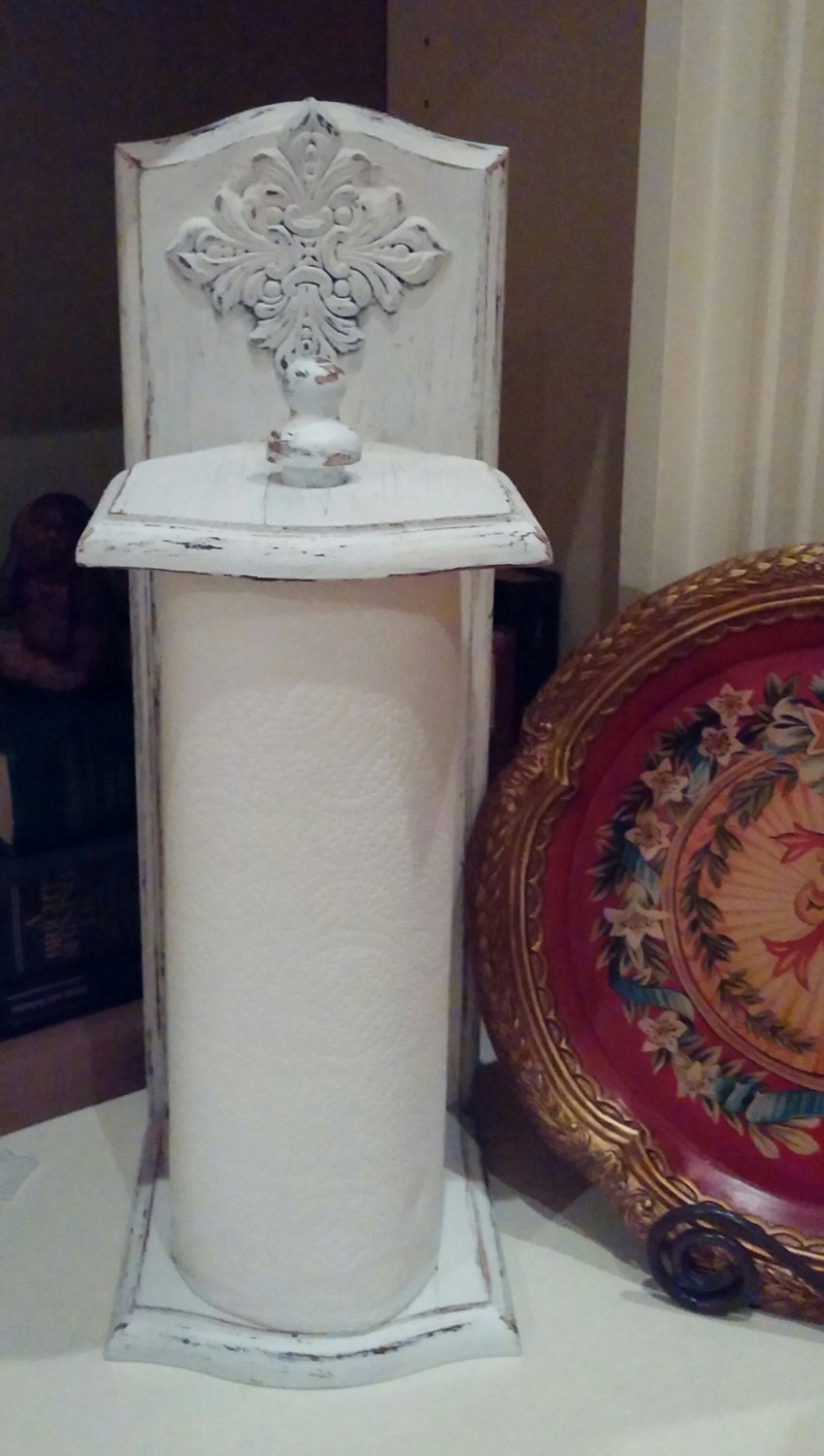 shabby chic paper towel holder vintage white shabby chic paper towel holder vintage white
