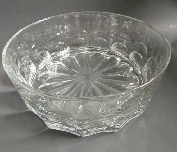 Large Clear Pressed Glass Serving Bowl / by InvitinglyVintage