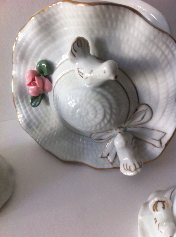 Items similar to Vintage napkin holder / porcelain napkin holder