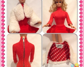 vintage barbie red sheath dress