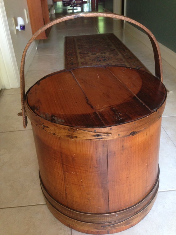 Antique Firkin Bucket E.F. LANE 1800'S