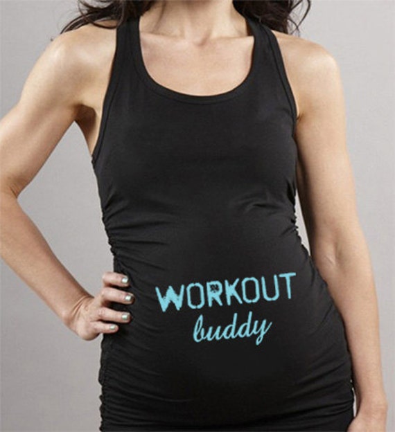 Maternity / Pregnancy Fitness Tank Top Workout Buddy.
