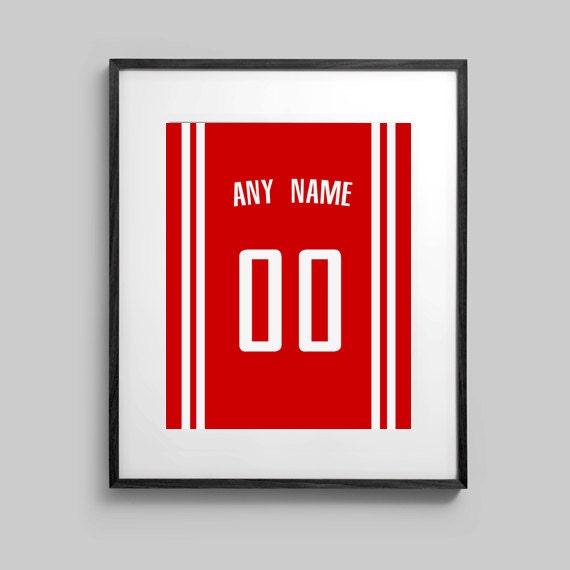 Items similar to Houston Rockets Poster Print - Jersey Design - Put ANY ...