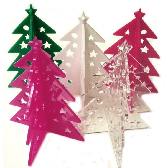 acrylic 3d christmas tree decorations by supercoolcreations acrylic 3d christmas tree decorations by supercoolcreations