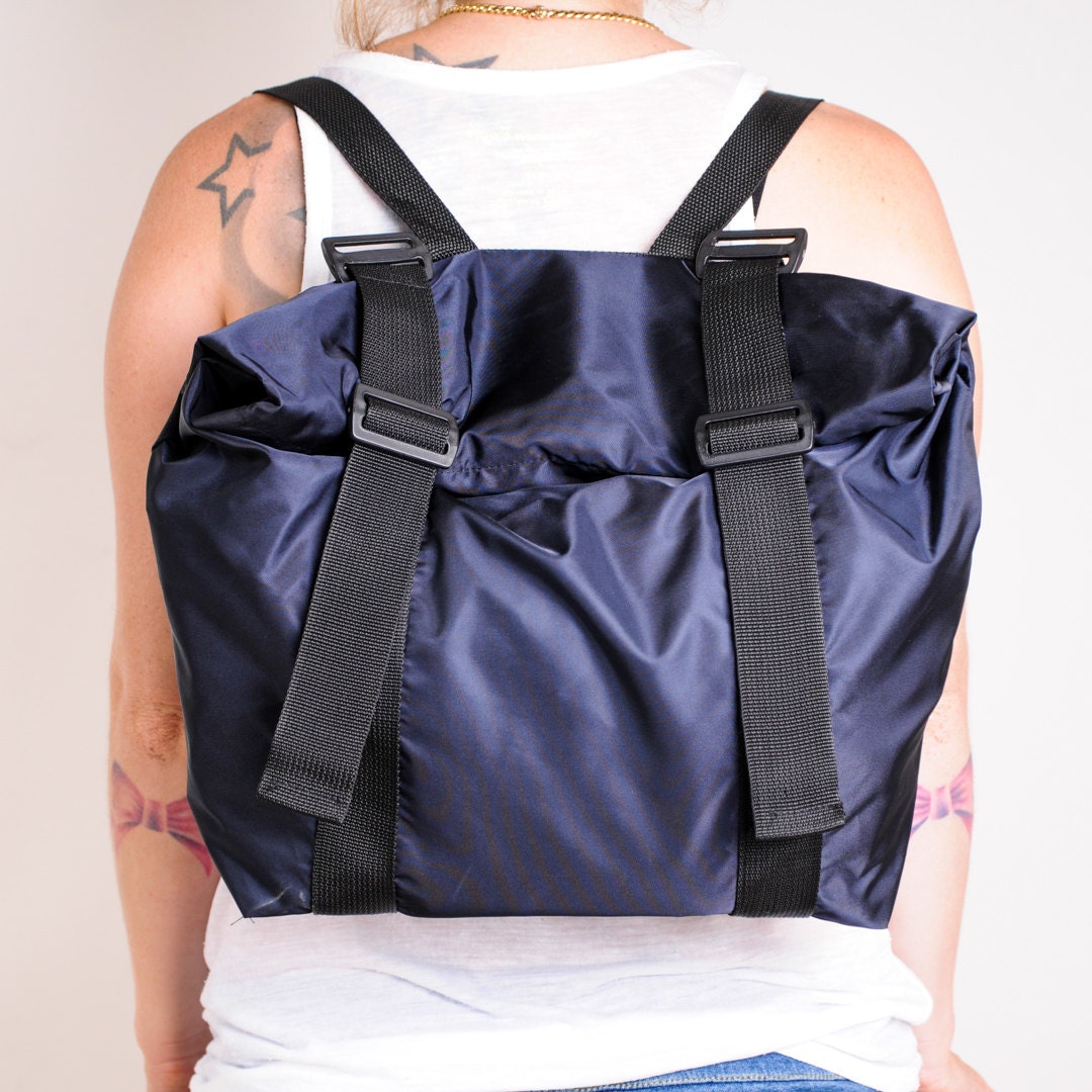 navy blue backpack diaper bag, vegan tote bag, messenger bag, laptop