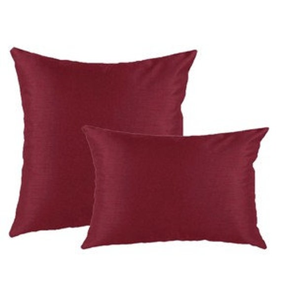 Items similar to 2 Pieces BURGUNDY Decorative Pillow Shams Egyptian ...