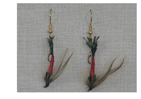 Spruce Fly Fly Fishing Dangle Earrings