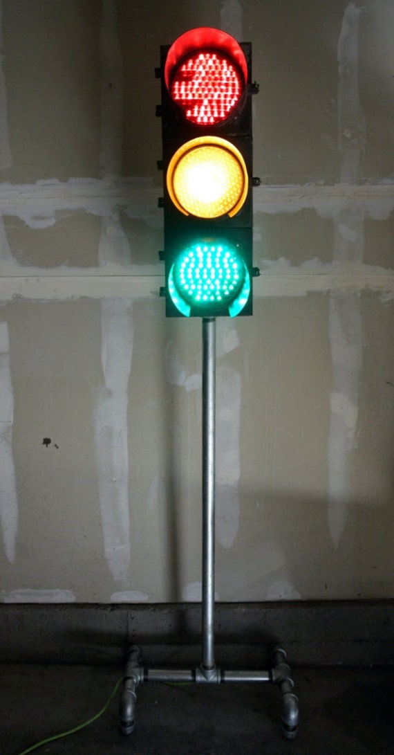 Traffic Light Floor Lamp Industrial Upcycled Industrial