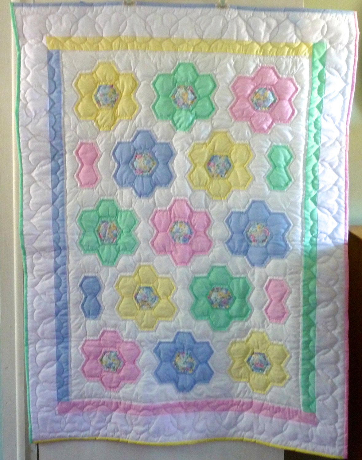 Amish Baby Quilt Flower Garden Quilt Pattern