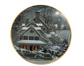 Franklin Mint Winter Home Collector Plate
