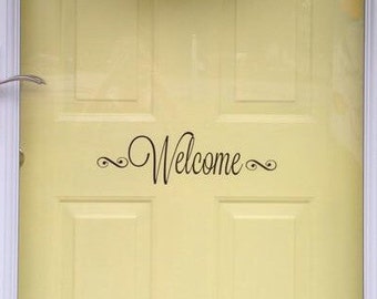 Front Door Welcome Door Decal, New House gift, Housewarming gift
