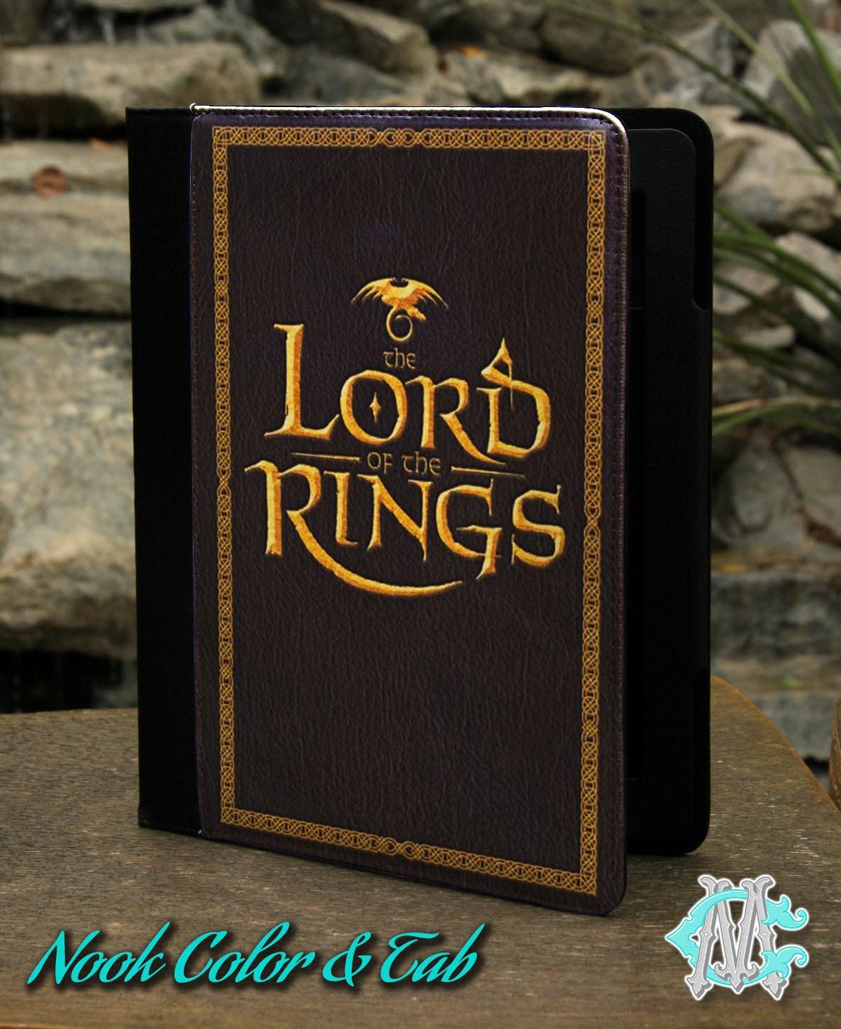 Nook Color and Nook Tab 8.1 Lord Of The Rings Leather Book