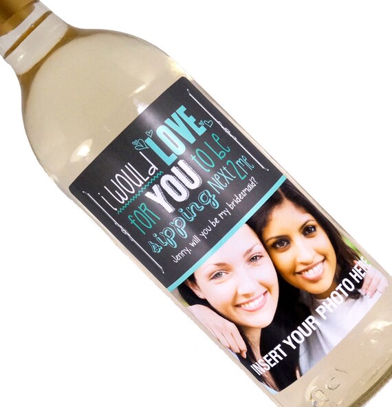 Will You Be My Bridesmaid Wine Label - Wedding Wine Label - Custom Wine Label - Wedding Wine Bottle Label - Wine Labels for Bridesmaids Il_570xn