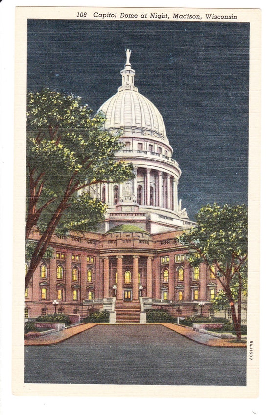 Madison Wisconsin Vintage Postcard unused