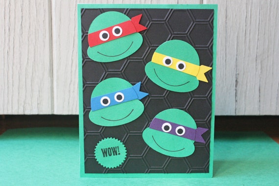 Teenage Mutant Ninja Turtles Handmade Card Birthday Card