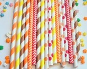50 Thanksgiving Fall Autumn Paper Straws - With Free Printable DIY Flags Il_170x135