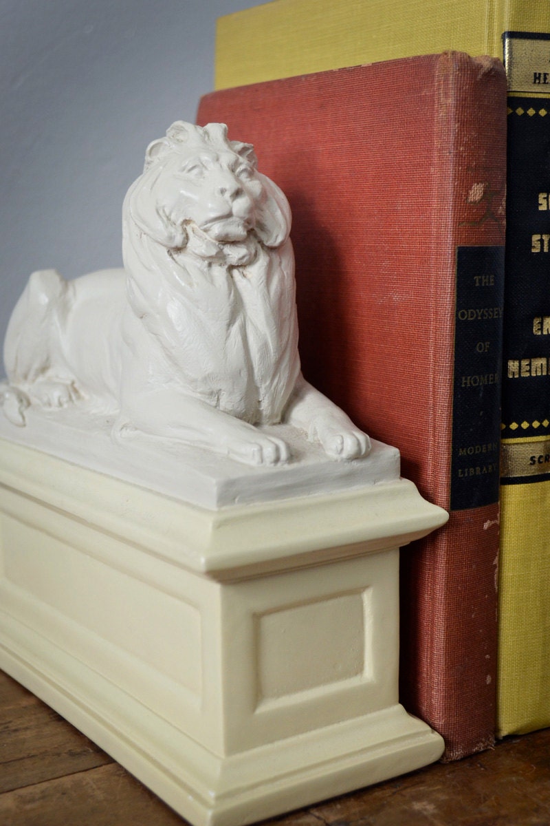 Vintage Lion Bookends New York Public Library Lions