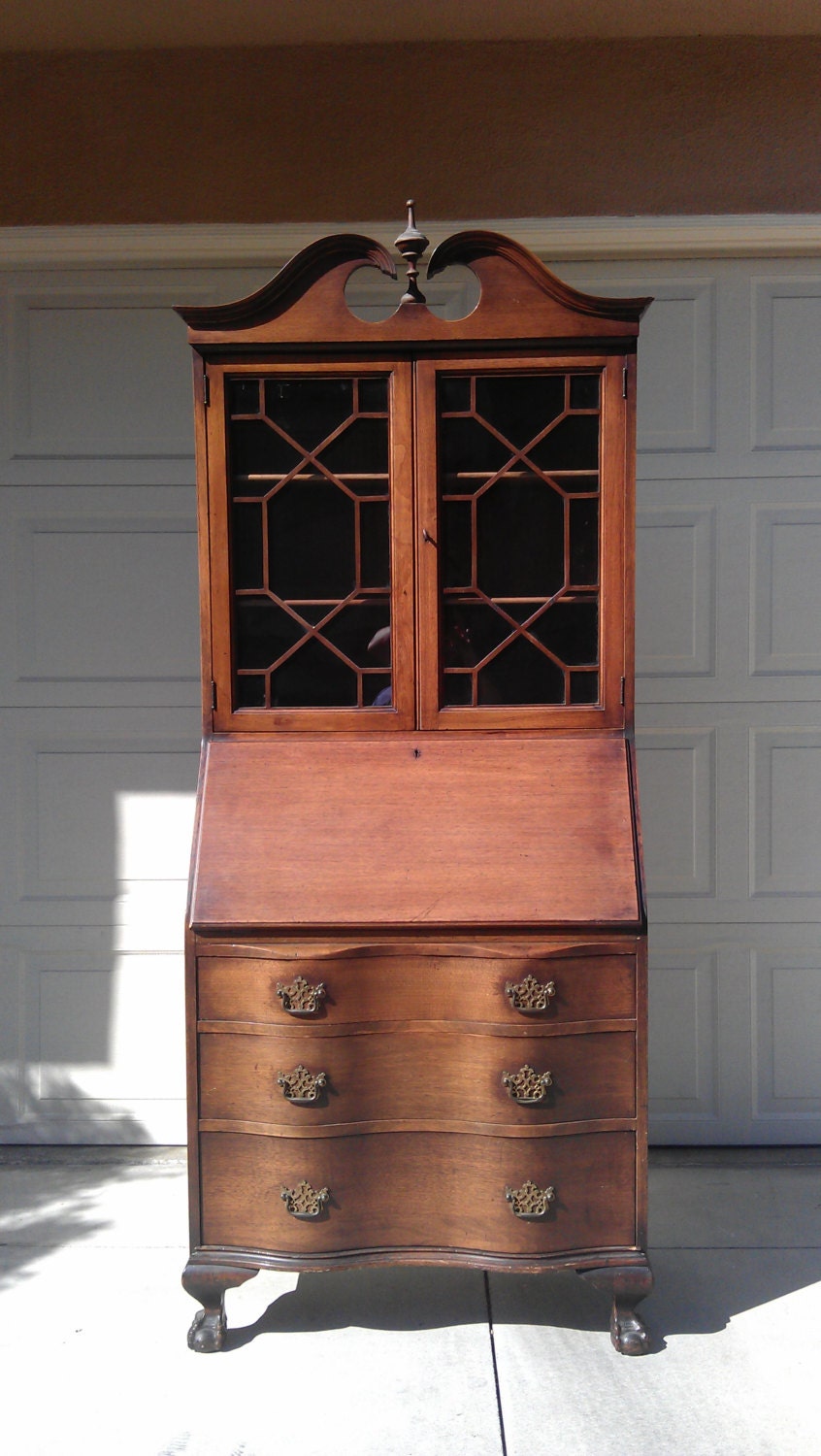 ON HOLD for Will Chippendale Secretary Hutch desk antique